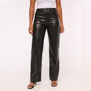 Abercrombie & Fitch Black High-Rise Faux Leather Pants